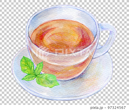 暖かい紅茶　水彩イラスト 97324567