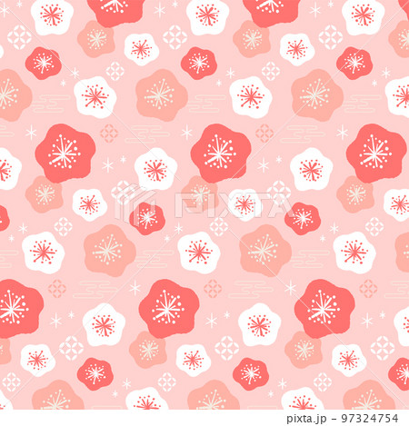 梅の和柄イラスト 97324754