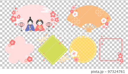 Hinamatsuri illustration frame 97324761