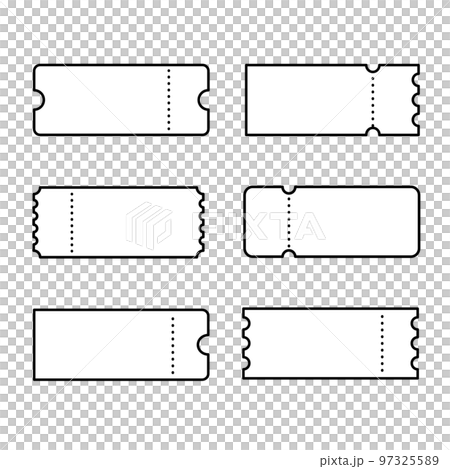 チケットの線画のベクターイラスト 97325589