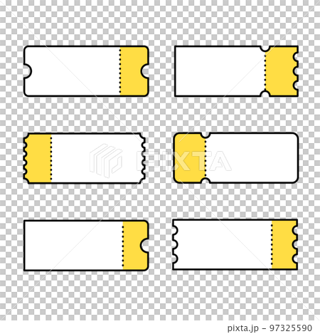 Ticket line drawing vector illustration 97325590
