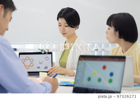 大学生　グループワークに取り組む学生 97326271