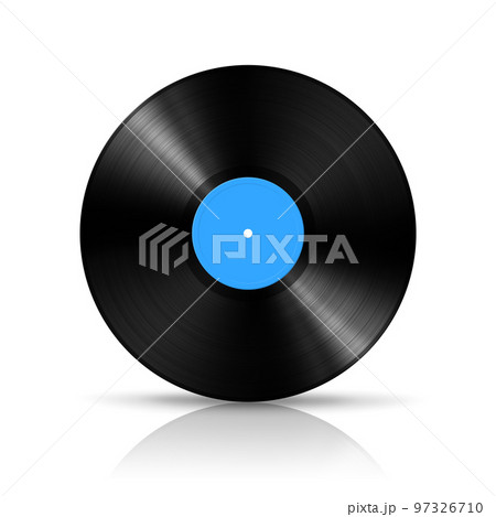 Blue vinyl record isolated on white background 97326710