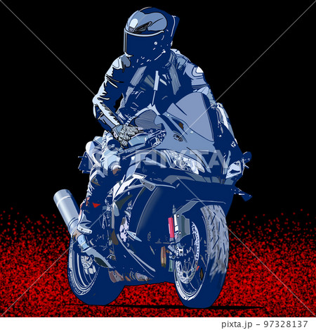 オートバイ バイク ライダー シルエット 単車 レース レーサー 男性 オートバイ バイク ライダー シルエット 単車 レース レーサー 男性 97328137