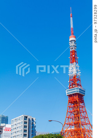 【東京の都市風景】赤羽橋周辺の都市風景と東京タワー 【東京の都市風景】赤羽橋周辺の都市風景と東京タワー 97328299