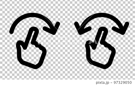 swipe finger action icon 97329050