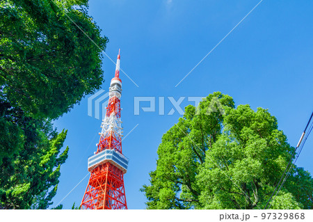 【東京の都市風景】東京タワー周辺の都市風景 【東京の都市風景】東京タワー周辺の都市風景 97329868