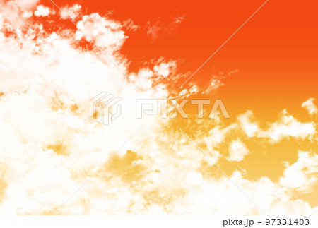 背景素材_夕焼けと雲 97331403
