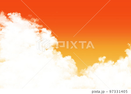 背景素材_夕焼けと雲 97331405