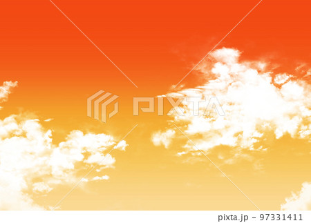 背景素材_夕焼けと雲 97331411