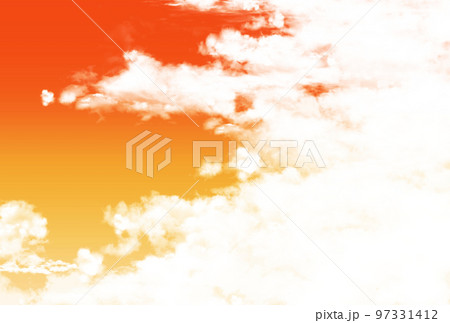 背景素材_夕焼けと雲 97331412