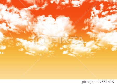 背景素材_夕焼けと雲 97331415