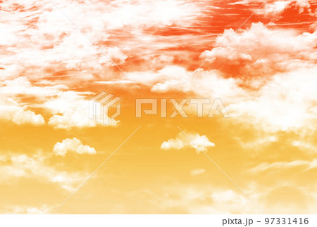 背景素材_夕焼けと雲 97331416