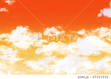 背景素材_夕焼けと雲 97331418