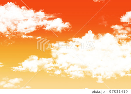 背景素材_夕焼けと雲 97331419