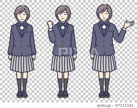 穿制服的女學生全身圖解套圖 穿制服的女學生全身圖解套圖 97331591