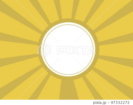 黄色の豪華な集中線と背景 97332272