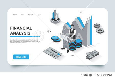 Finance Isometric Landing Page Finance Isometric Landing Page 97334498