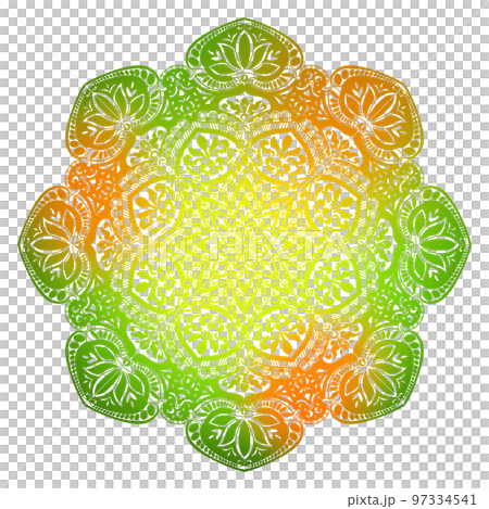 Flower mandala green Flower mandala green 97334541