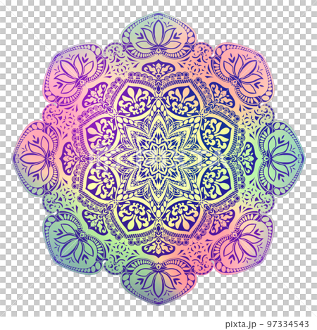 Flower mandala marble color Flower mandala marble color 97334543