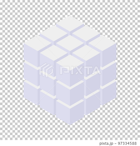 Three-dimensional cube icon. vector. Three-dimensional cube icon. vector. 97334588