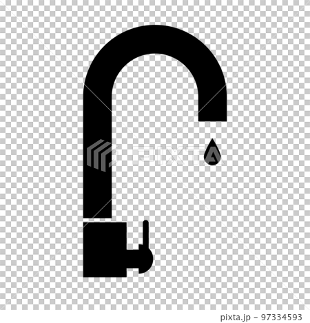 Water faucet silhouette icon. water supply. water charges. vector. 97334593