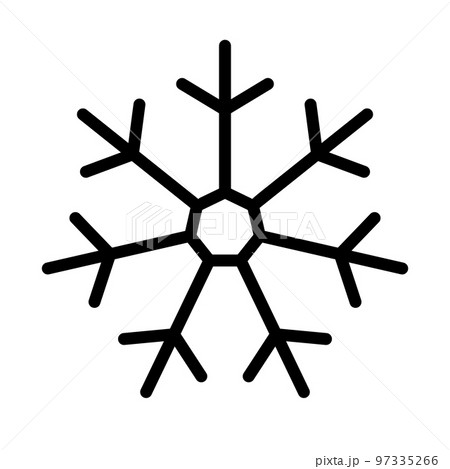 雪の結晶シンボル。冬の氷結晶。ベクター。 97335266