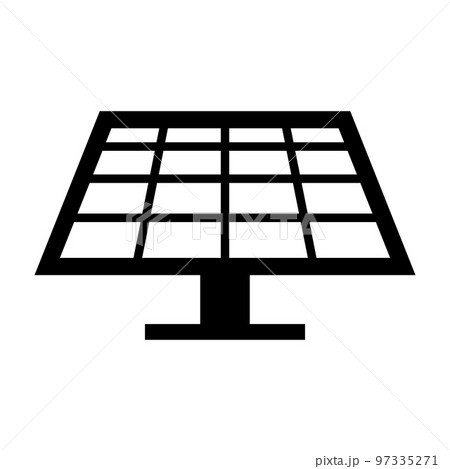 ソーラーパネルのアイコン。太陽光発電の装置。ベクター。 ソーラーパネルのアイコン。太陽光発電の装置。ベクター。 97335271