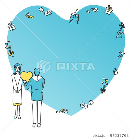 ホワイトデーのフレーム 97335768