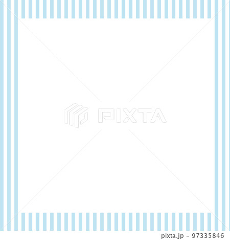 シンプルな青色のストライプ正方形フレーム素材 97335846