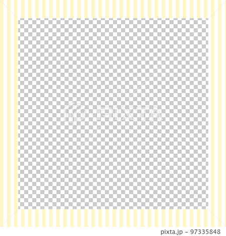 シンプルな黄色のストライプ正方形フレーム素材 シンプルな黄色のストライプ正方形フレーム素材 97335848