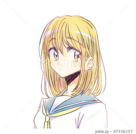 ゆるい女子学生　金髪 97336257