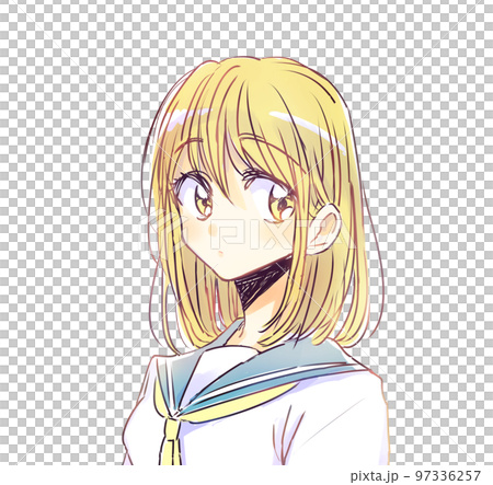 寬鬆的女學生金發女郎 寬鬆的女學生金發女郎 97336257