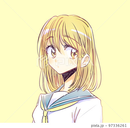 ゆるい女子学生　金髪 97336261