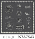 set of elements for logo design. neutral branding. 97337583