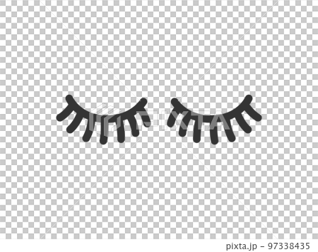 Illustration of false eyelashes icon 97338435