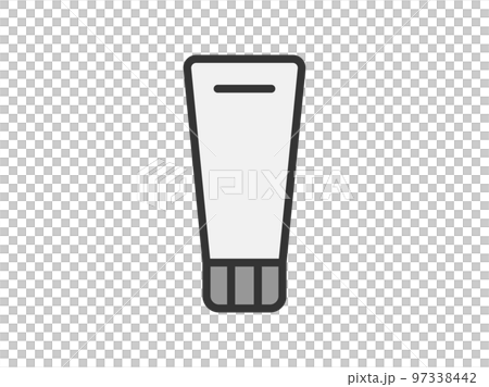 Illustration of a hand cream icon (color) in a tube 97338442
