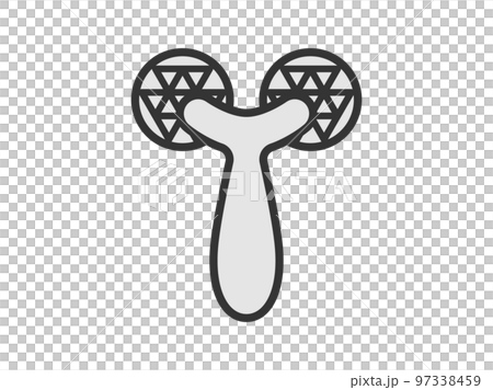 面部滾輪圖標（彩色）的插圖 97338459