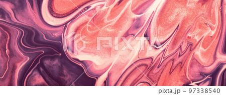 Abstract fluid art background purple and pink colors. Liquid marble. Acrylic painting with rose glitter gradient. Abstract fluid art background purple and pink colors. Liquid marble. Acrylic painting with rose glitter gradient. 97338540
