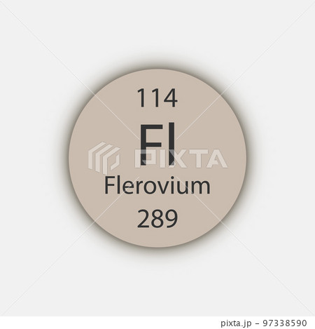 Flerovium symbol. Chemical element of the periodic table. Vector illustration. Flerovium symbol. Chemical element of the periodic table. Vector illustration. 97338590