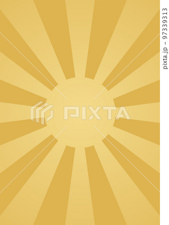 和風背景素材　輝く金色の太陽　A4縦比率 97339313