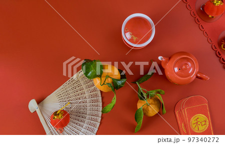 Red envelope is sign of good luck during Lunar New Year celebrations in Asian region Red envelope is sign of good luck during Lunar New Year celebrations in Asian region 97340272