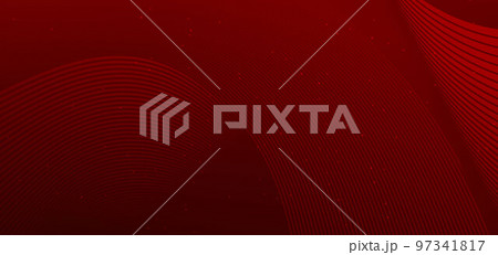 Abstract background horizontal wave lines design and pattern on red background and texture. 97341817