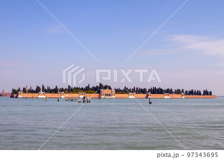 Venice cemetery seen from the canal Venice cemetery seen from the canal 97343695