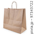 Craft brown paper bag mock up isolated on white. 97343722