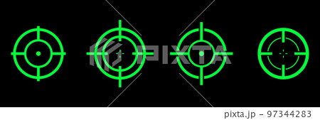 Shooting target destination set. Aim sniper shoot group. Shooting target destination set. Aim sniper shoot group. 97344283