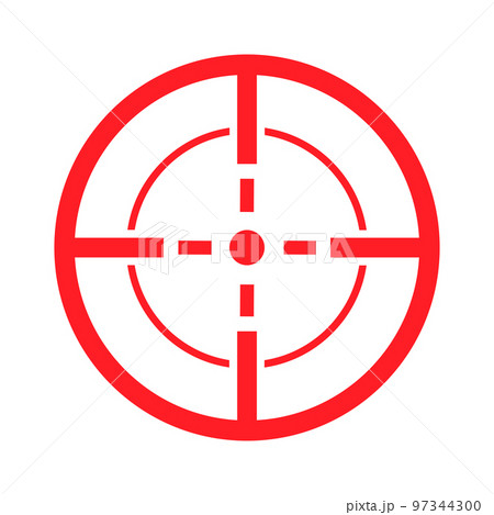 Target destination red icon.のイラスト素材 [97344300] - PIXTA