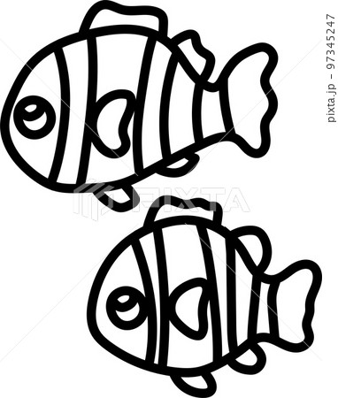 black outline flat two fish black outline flat two fish 97345247