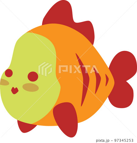 flat orange fish with red fins flat orange fish with red fins 97345253