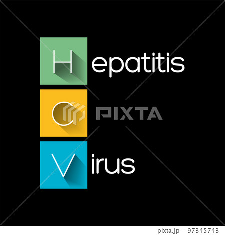 HCV - Hepatitis C virus acronym, medical concept background 97345743